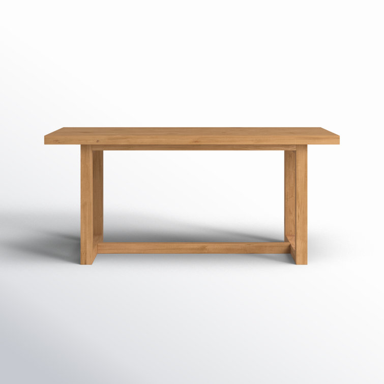 Natural Wood Transitional 70" Rectangle Dining Table