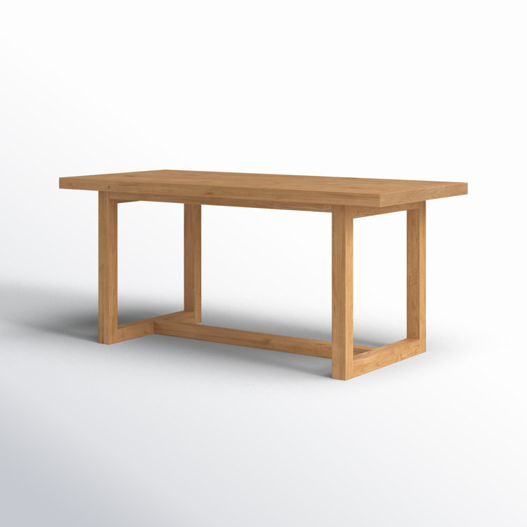 Natural Wood Transitional 70" Rectangle Dining Table