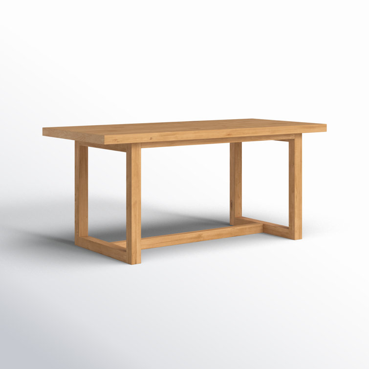Natural Wood Transitional 70" Rectangle Dining Table