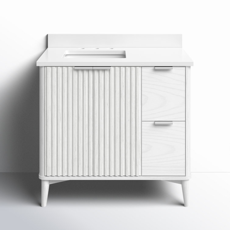 Ronson 36" Rustic Ash Single Sink Scandinavian Bathroom Vanity