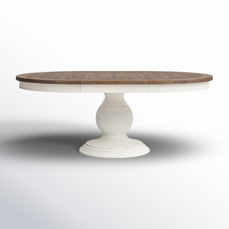 Rustic Round Extendable Reclaimed Wood Dining Table