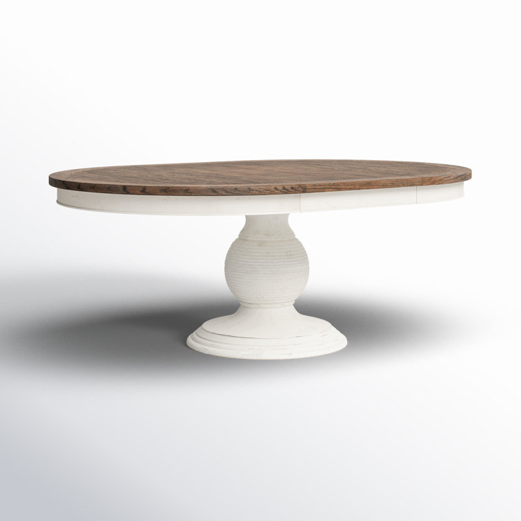 Rustic Round Extendable Reclaimed Wood Dining Table