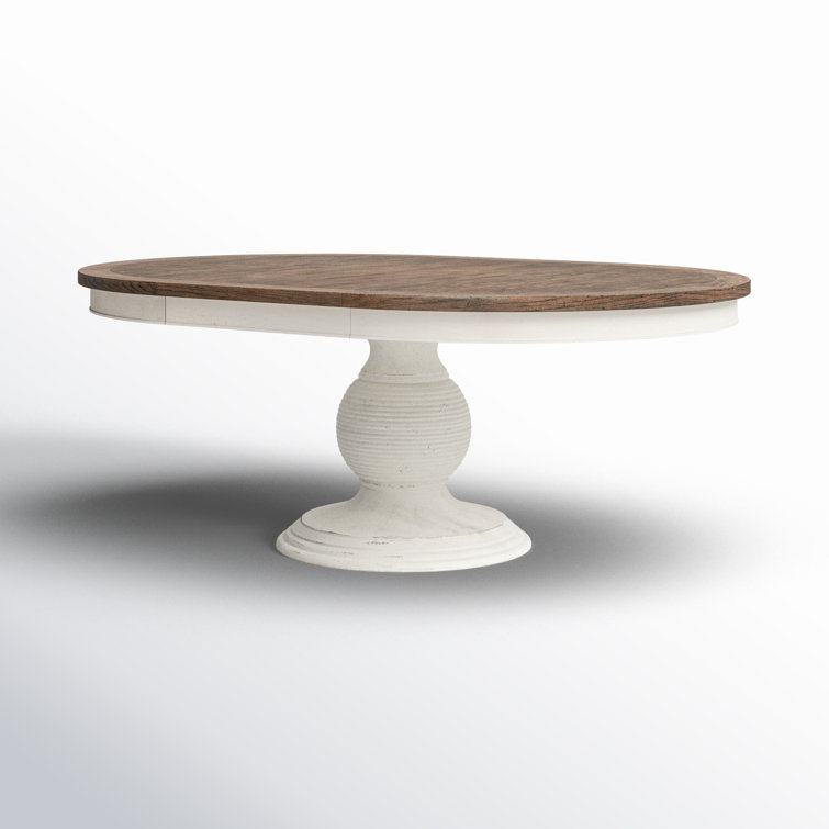 Rustic Round Extendable Reclaimed Wood Dining Table
