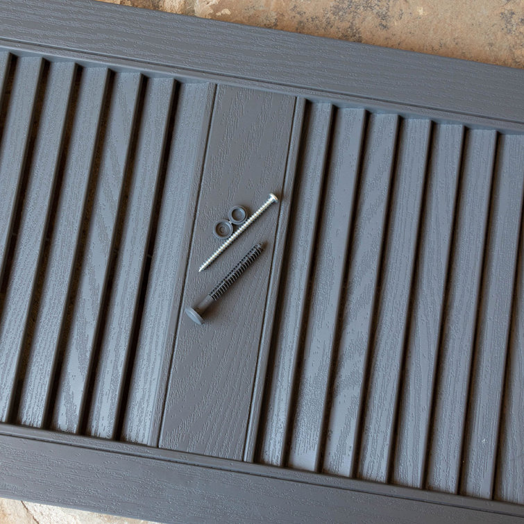 Forest Green Vinyl Louvered Decorative Shutters, 14.5x60