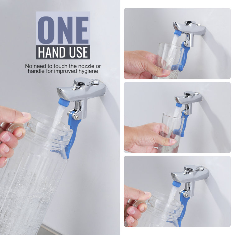 Chrome Wall Mounted Single Handle Pot Filler Faucet