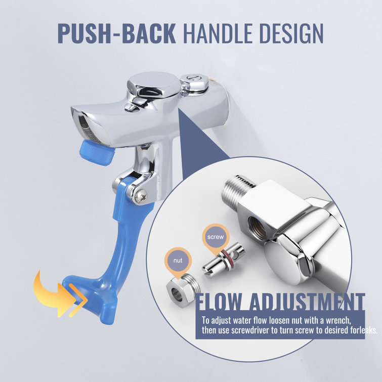 Chrome Wall Mounted Single Handle Pot Filler Faucet