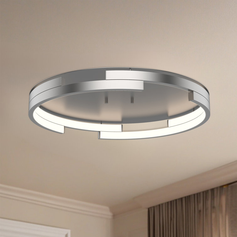 Anello Minor 19" Brushed Nickel LED Flush Mount