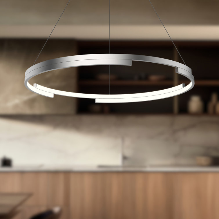Anello Minor Contemporary 32" LED Pendant in Brushed Nickel