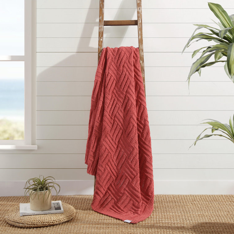 Coral Knitted Faux Fur Reversible Throw Blanket, 50" x 60"