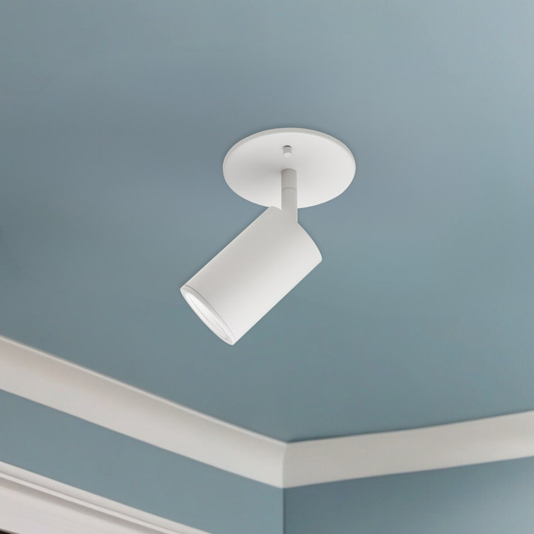 White Adjustable Cylindrical Flush Mount Spotlight