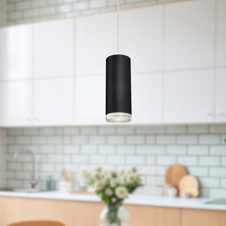 Black Crystal LED Single Pendant Light
