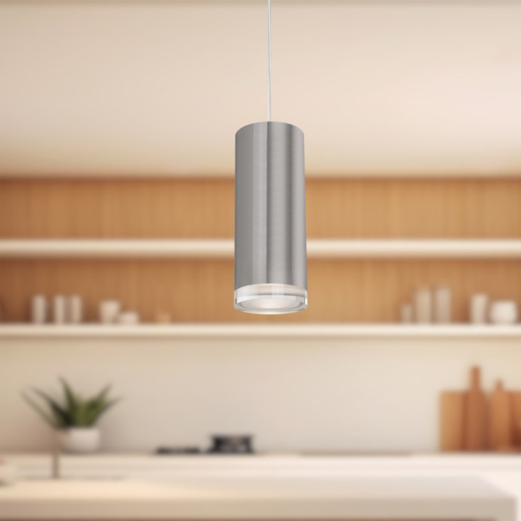 Elysian 10" Brushed Nickel LED Pendant with Crystal Diffuser