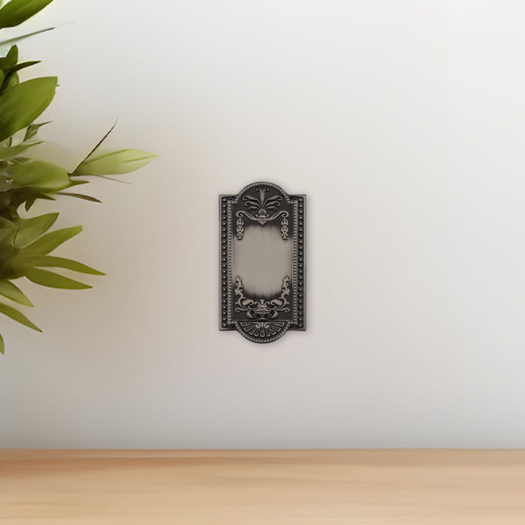 Antique Pewter Vintage Metal Blank Wall Plate