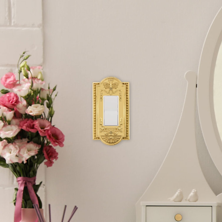 Polished Brass Vintage 1-Gang Metal Rocker Wall Plate