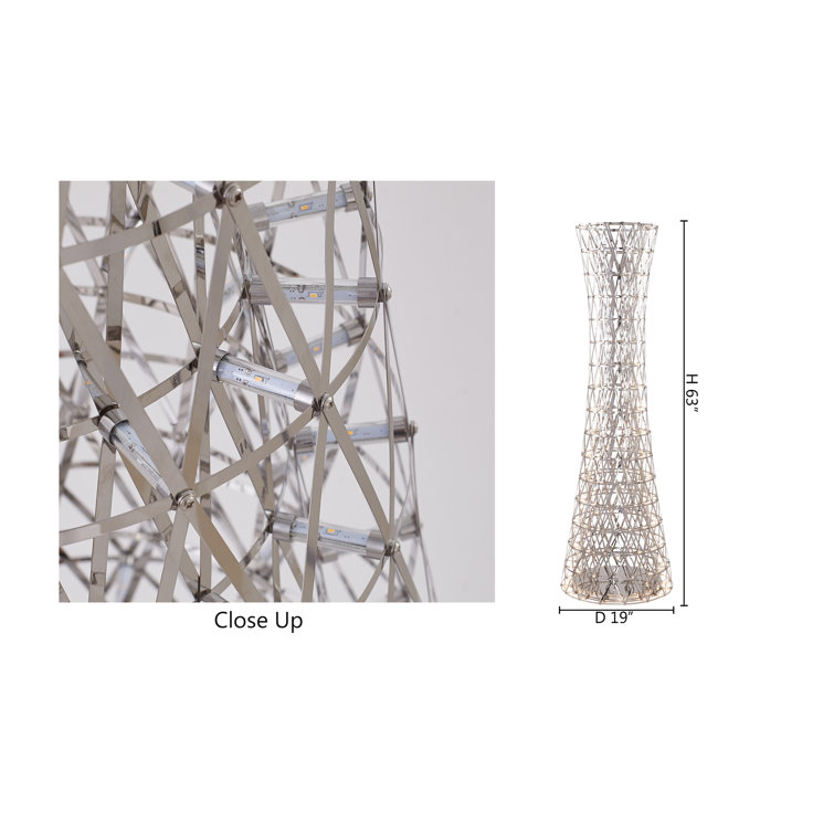 Sleek Chrome Finish LED Stainless Steel Floor Lamp