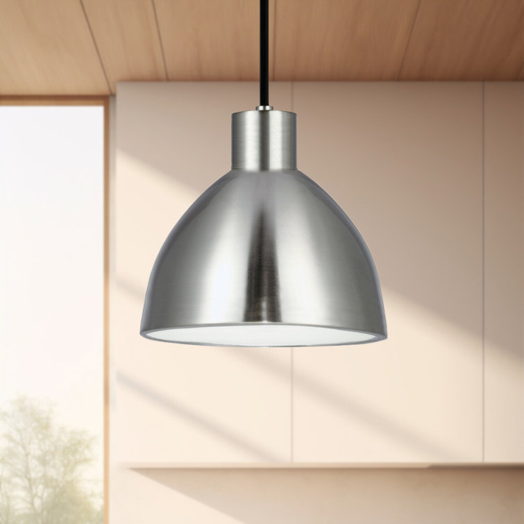 Brushed Nickel LED Bowl Pendant Light