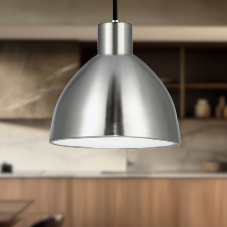 Brushed Nickel LED Bowl Pendant Light