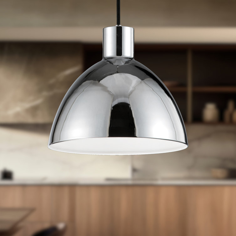 Chroma 13W LED Dome Pendant in Sleek Chrome