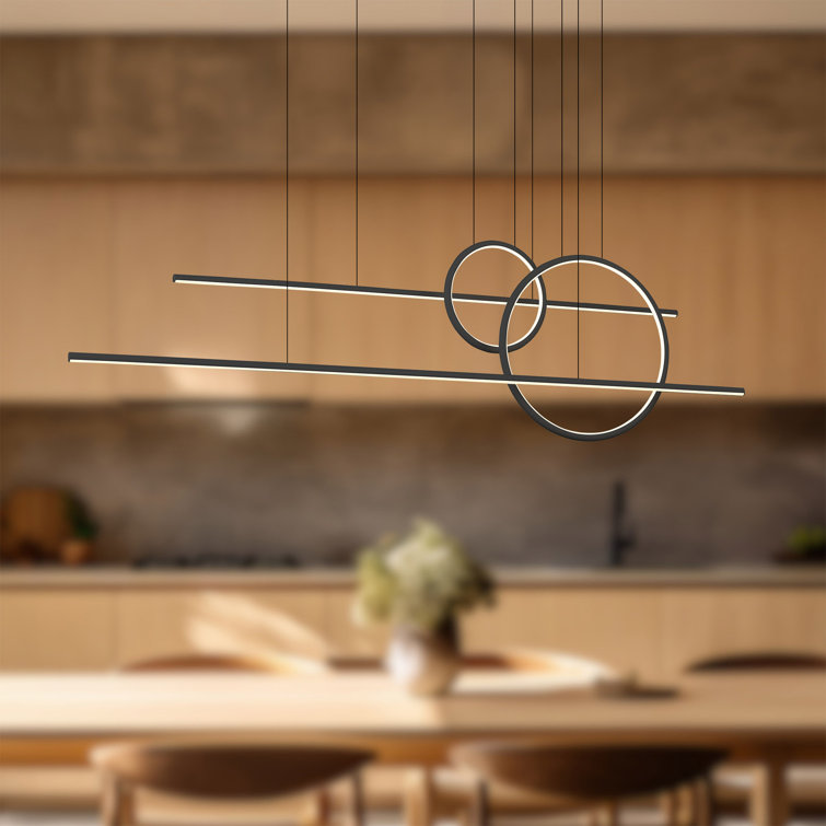 Chute Calypso Extruded Aluminum LED Pendant in Black