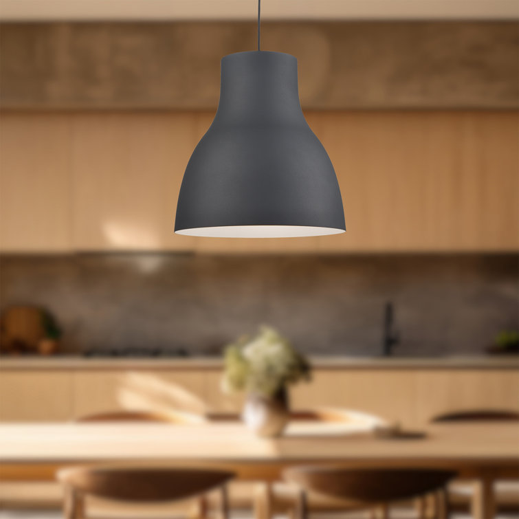 Cradle Black Aluminum 25" Tapered Pendant Light