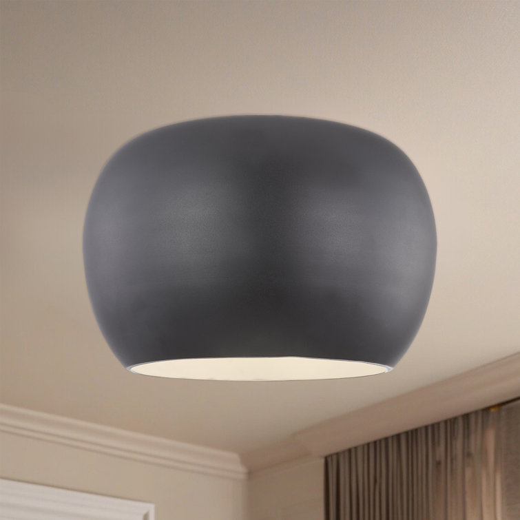 Croft Duo-Toned Matte Black and White LED Flush Mount