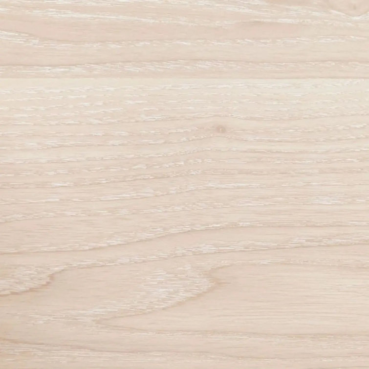 Whitewashed Ash Capsule-Shaped Wood Console Table