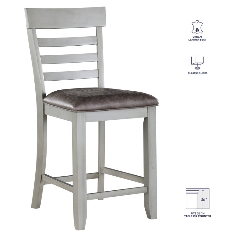 Hyland Stone Gray and Charcoal 7-Piece Counter-Height Dining Set