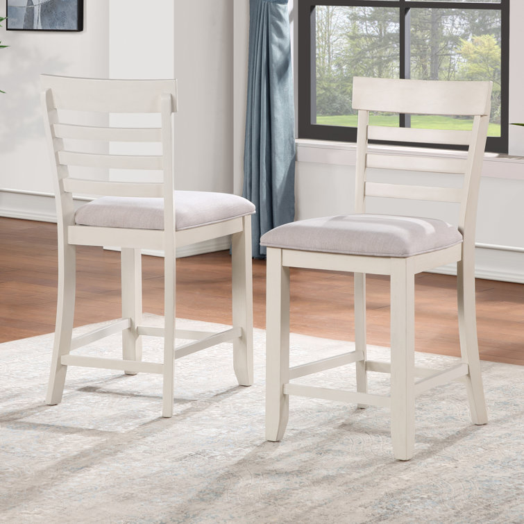 Hyland Light Brown and White 6-Piece Counter-Height Dining Set