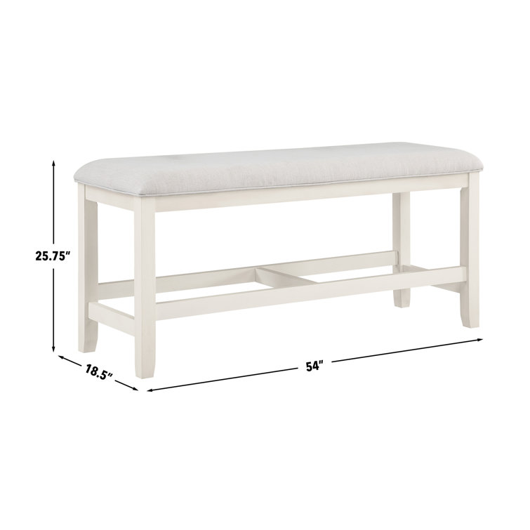 Hyland Light Brown and White 6-Piece Counter-Height Dining Set