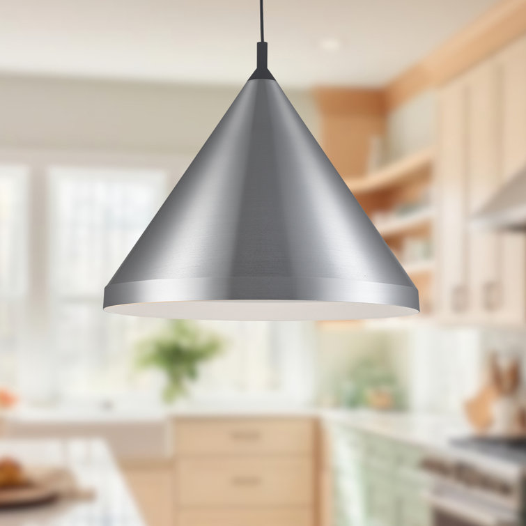 Brushed Nickel and White Aluminum LED Pendant Light