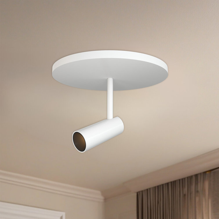 Monae Retro-Style White Acrylic LED Flush Mount Spotlight