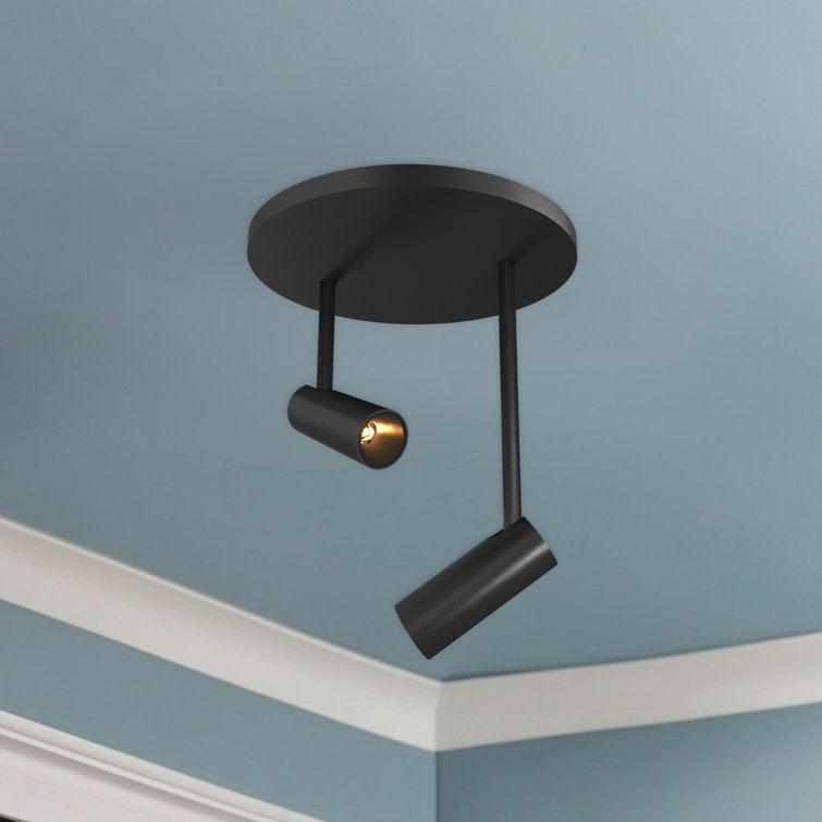 Downey Minimalist Black Aluminum LED Spotlight 4.38" H