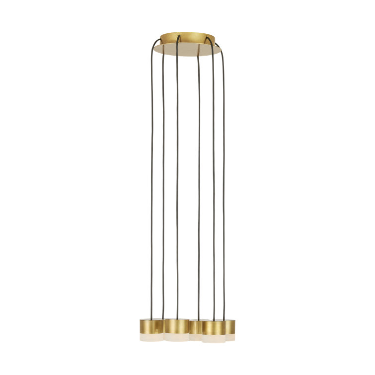 Antique Brass and Crystal Multi-Light LED Chandelier