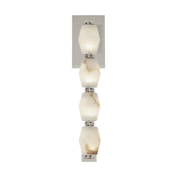 Polished Nickel Alabaster Shade LED Wall Sconce
