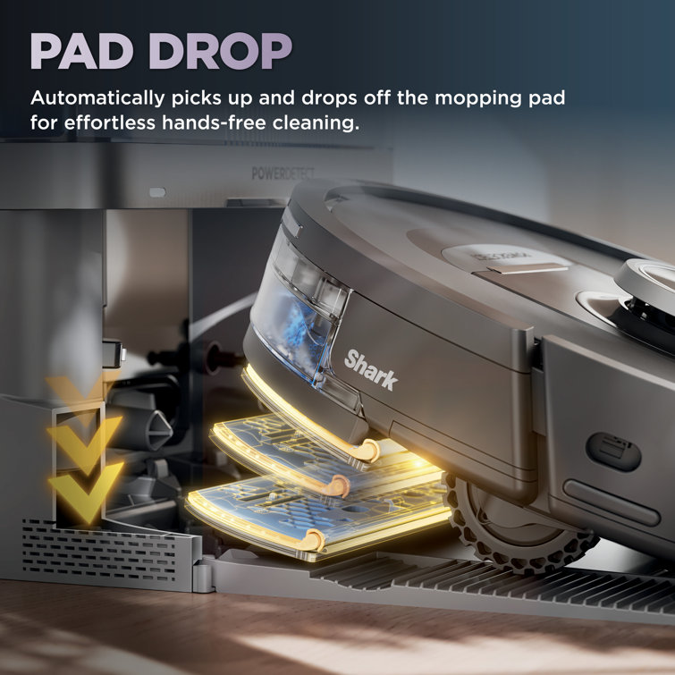 Gaia Gray Cordless 2-in-1 Robot Vacuum and Mop with HEPA Filter