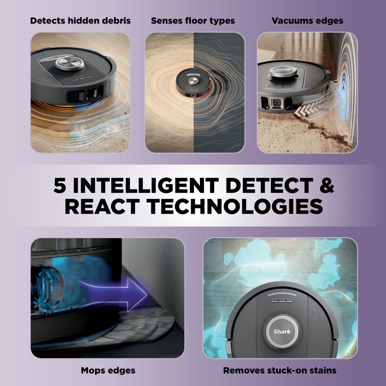 Gaia Gray Cordless 2-in-1 Robot Vacuum and Mop with HEPA Filter