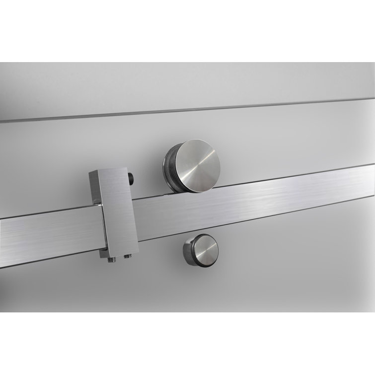 Moselle 48" x 75" Frosted Glass Frameless Sliding Shower Enclosure