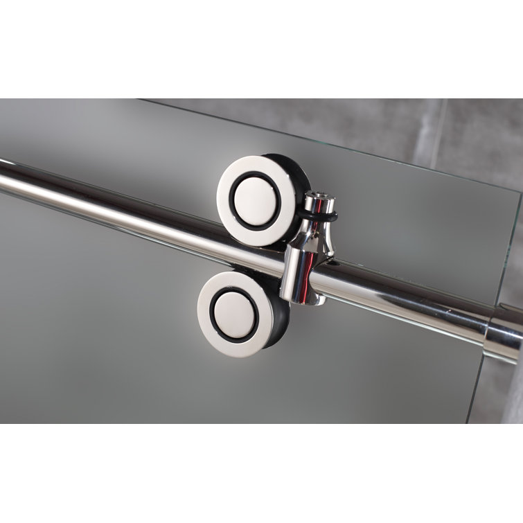Langham 75" Frameless Frosted Glass Sliding Shower Door