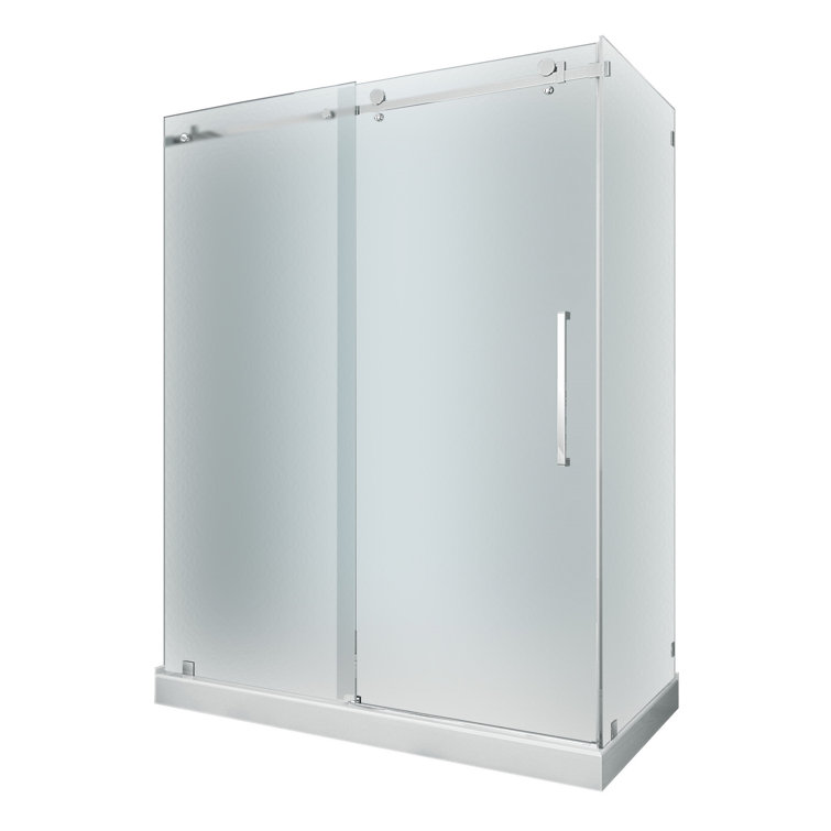 Moselle 60" Stainless Steel Frameless Sliding Shower Enclosure