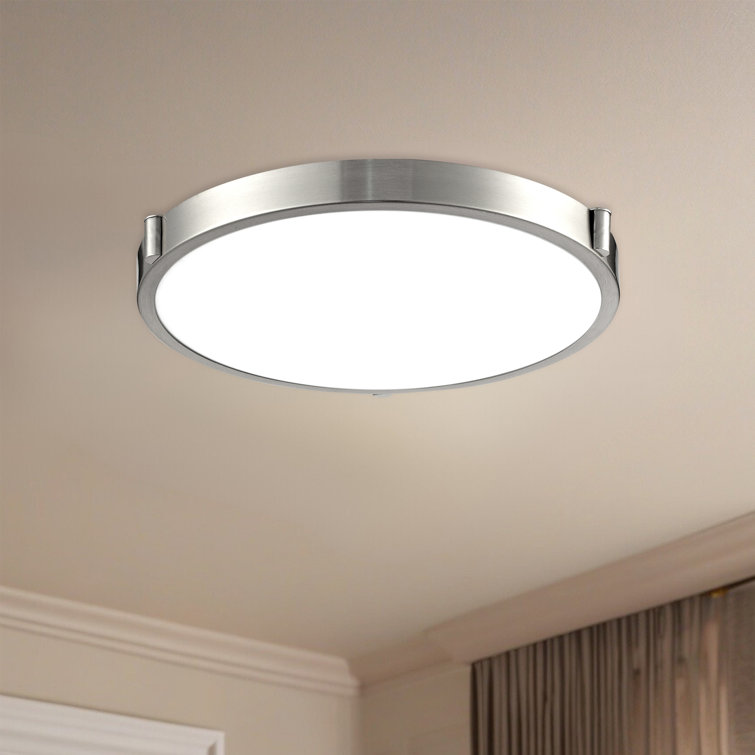 Floyd Brushed Nickel LED Flush Mount with Glass Cover
