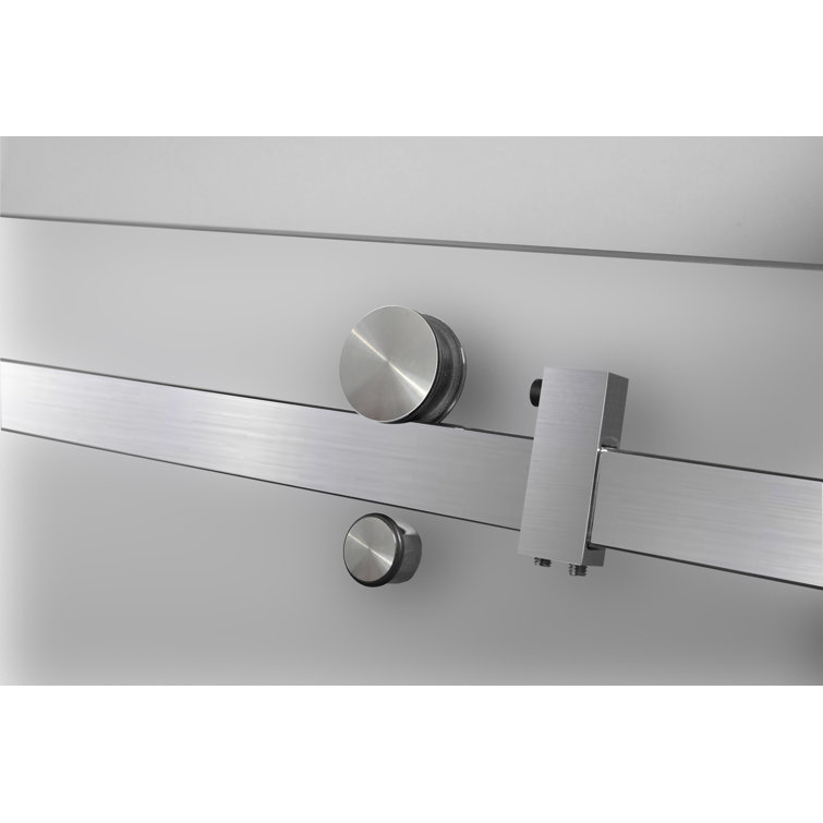 Moselle 60" Stainless Steel Frameless Sliding Shower Enclosure
