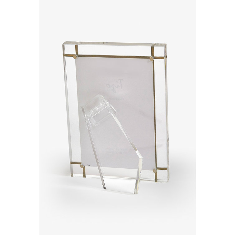 8x10 Gold and Clear Acrylic Photo Frame