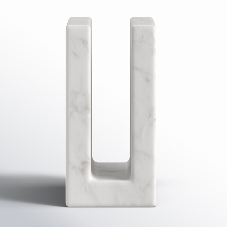 Elegant White Marble Tabletop Napkin Holder