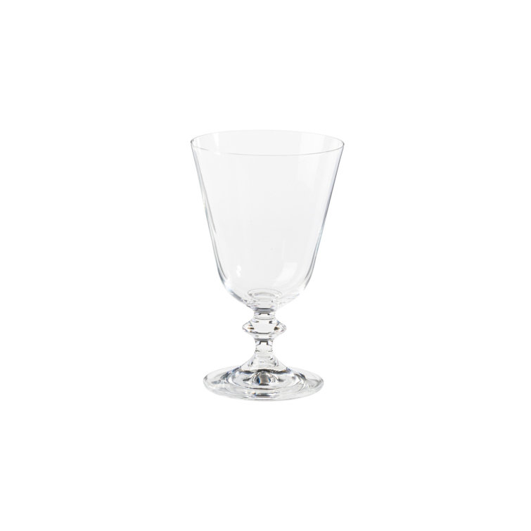 Elegant Clear Lead-Free Glass Water Goblets Set of 6