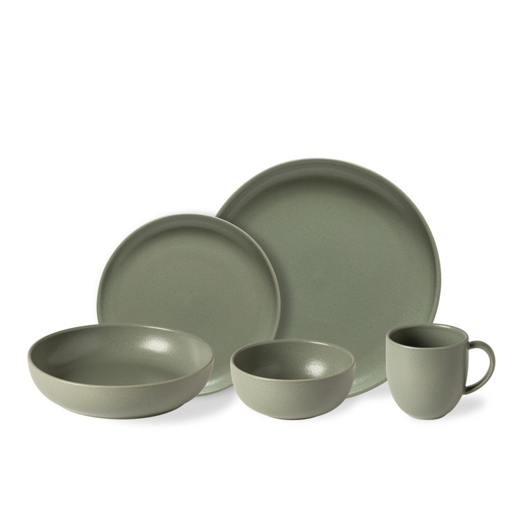 Artichoke Green Pacifica 5-Piece Stoneware Dinnerware Set