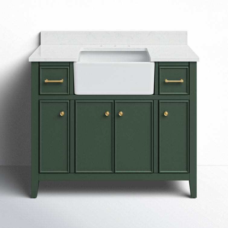 Evergreen 42'' Freestanding Single Bathroom Vanity with Ceramic Sink