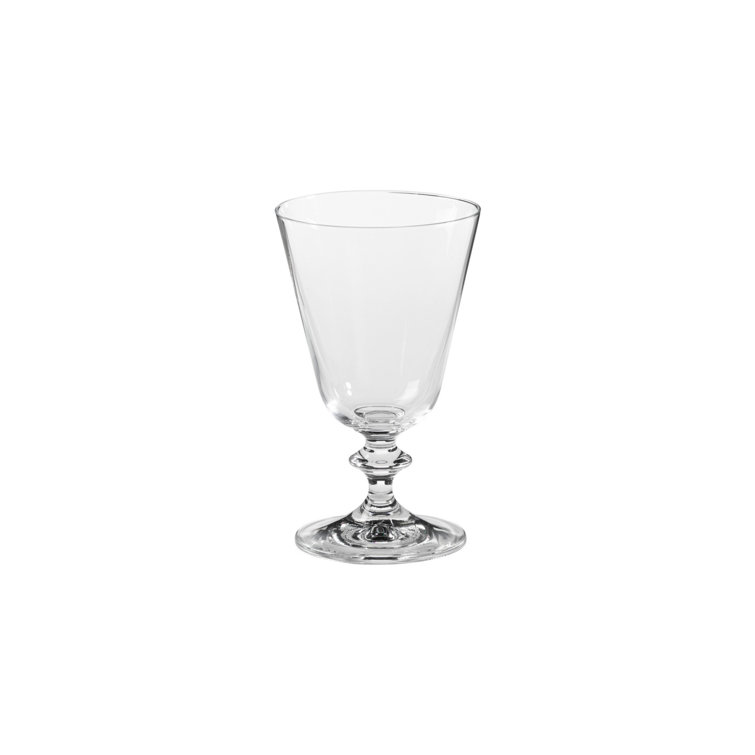 Set of 6 Clear European Lead-Free Wine Glasses