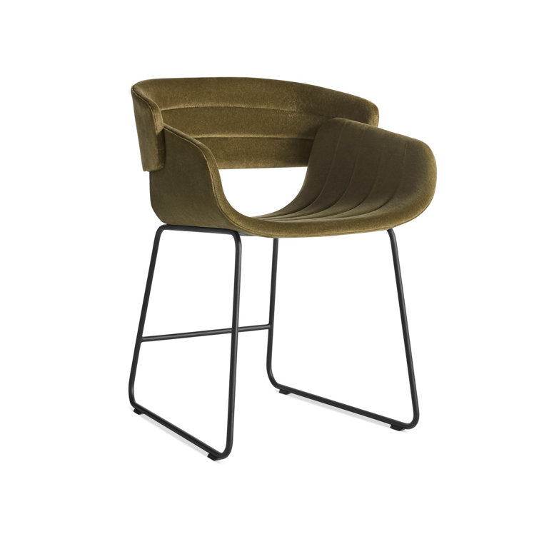 Tait Stone Textured Upholstered Dining Chair with Black Steel Legs