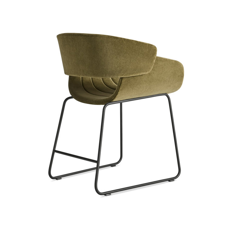 Tait Stone Textured Upholstered Dining Chair with Black Steel Legs