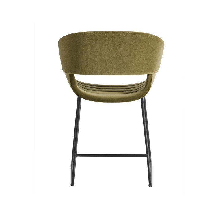 Tait Stone Textured Upholstered Dining Chair with Black Steel Legs